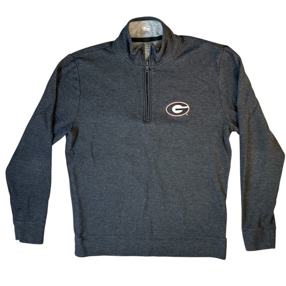 Vineyard Vines UGA Gray Long Sleeve Quarter Zip Top Women's Size Small - Picture 1 of 8